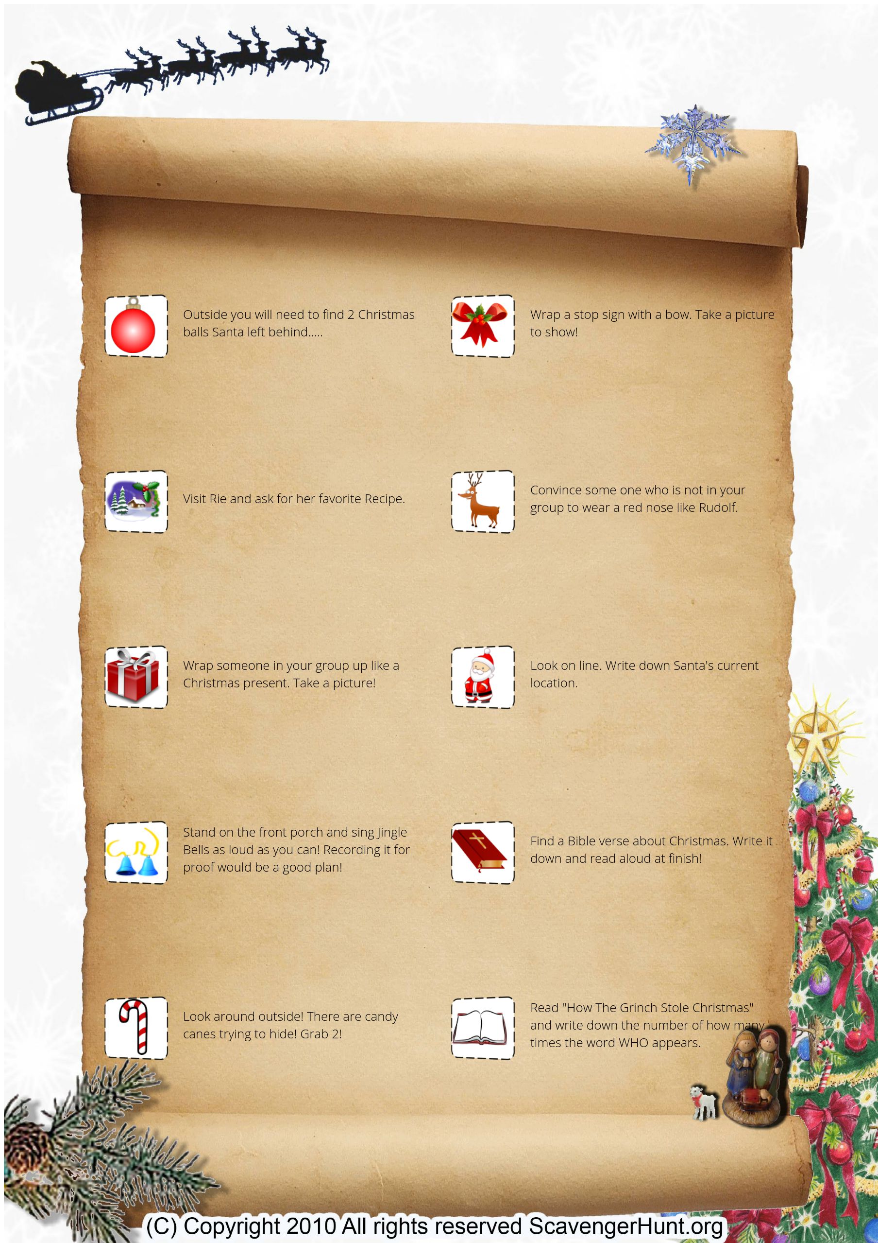Christmas Scavenger Hunt