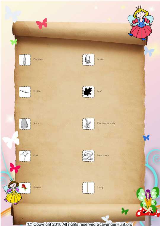 Fairy Scavenger Hunt