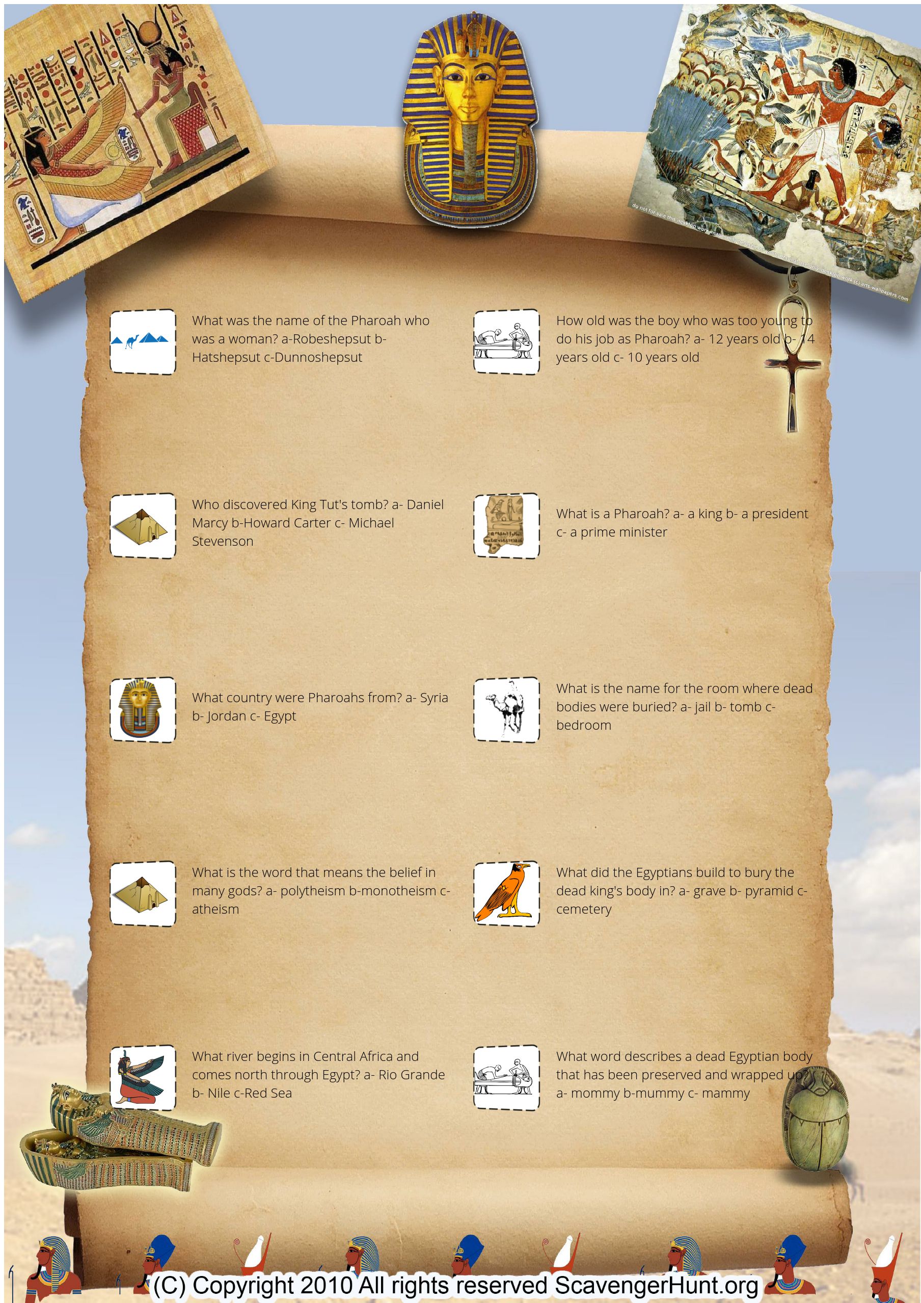 Ancient Egypt Treasure Hunt Ancient Egypt Treasure Hunt