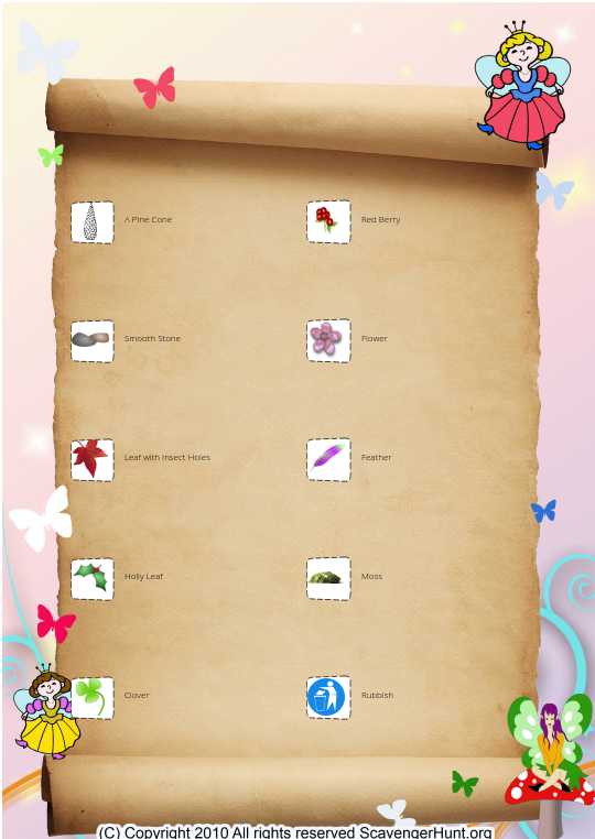 Forest Scavenger Hunt