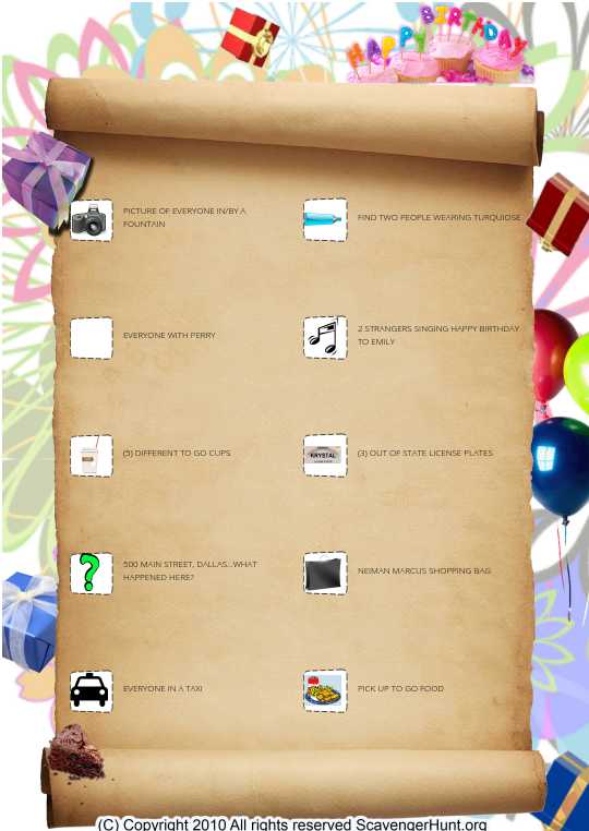 BIRTHDAY BUCKET LIST