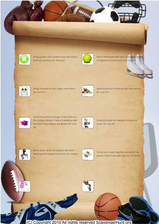 Field Day Scavenger Hunt