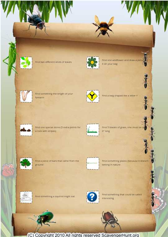 Cub Scout Nature Hunt